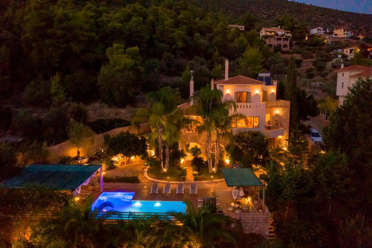 Villa Maira Luxurious With Private Swimming Pool Korfos Exterior photo