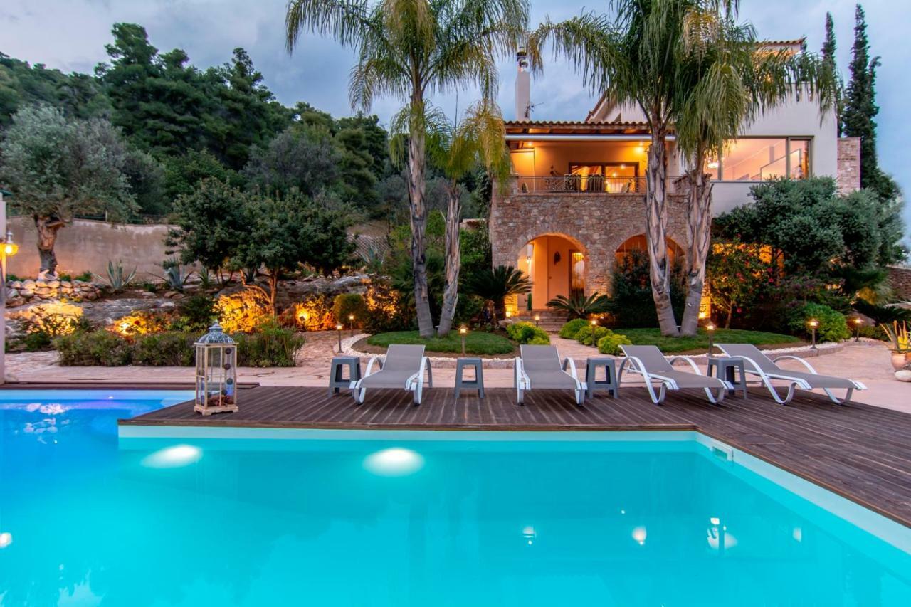 Villa Maira Luxurious With Private Swimming Pool Korfos Exterior photo