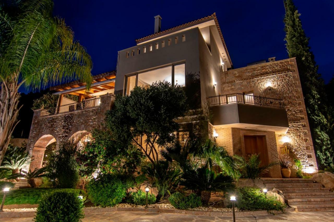 Villa Maira Luxurious With Private Swimming Pool Korfos Exterior photo