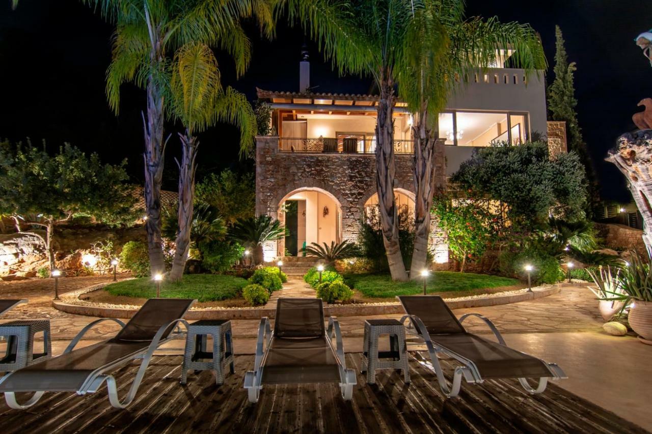 Villa Maira Luxurious With Private Swimming Pool Korfos Exterior photo